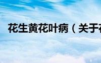 花生黄花叶病（关于花生黄花叶病的简介）