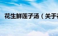 花生鲜莲子汤（关于花生鲜莲子汤的简介）