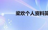 梁欢个人资料简介（梁欢介绍）