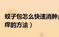 蚊子包怎么快速消肿止痒（蚊子包快速消肿止痒的方法）