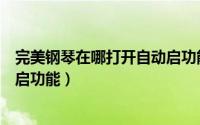 完美钢琴在哪打开自动启功能设置（完美钢琴在哪打开自动启功能）