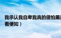 我承认我自卑我真的很怕黑是什么歌（这里的介绍很清楚一看便知）