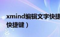 xmind编辑文字快捷键（XMind怎么自定义快捷键）