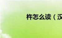 杵怎么读（汉字杵怎么读）