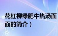 花红柳绿肥牛热汤面（关于花红柳绿肥牛热汤面的简介）