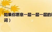 如果你愿意一层一层一层的剥开我的心什么歌（哪首歌的歌词）