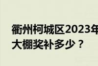 衢州柯城区2023年蔬菜奖补政策：搭建钢架大棚奖补多少？
