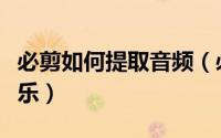 必剪如何提取音频（必剪如何在视频里提取音乐）