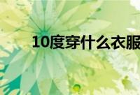 10度穿什么衣服男士（10度穿什么）
