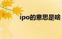 ipo的意思是啥（ipo是啥意思）