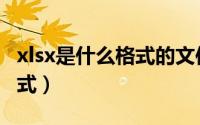 xlsx是什么格式的文件打不开（xlsx是什么格式）