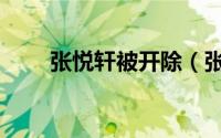 张悦轩被开除（张悦轩的妈妈寇静）