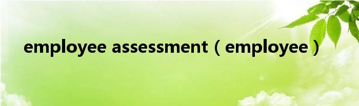 employee assessment（employee）