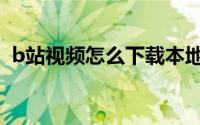 b站视频怎么下载本地（b站视频怎么下载）