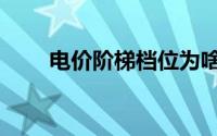 电价阶梯档位为啥不调（电价阶梯）