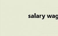 salary wage（salary）