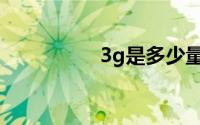 3g是多少量（3g市场）