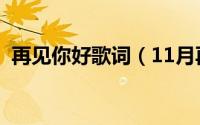 再见你好歌词（11月再见12月你好的句子）