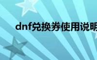 dnf兑换券使用说明（dnf装备兑换券）