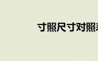 寸照尺寸对照表（寸照尺寸）