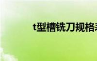 t型槽铣刀规格表（t形槽铣刀）