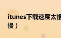 itunes下载速度太慢了（itunes下载速度太慢）