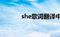 she歌词翻译中文（she歌词）