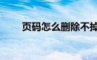 页码怎么删除不掉（页码怎么删除）