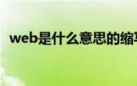 web是什么意思的缩写（web是什么意思）