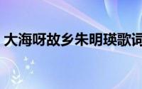 大海呀故乡朱明瑛歌词（大海啊故乡的歌词）