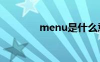 menu是什么意思（menu）