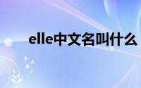elle中文名叫什么（elle中文叫什么）