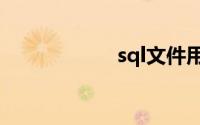 sql文件用什么打开