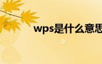 wps是什么意思（wps是什么）