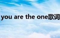 you are the one歌词（the one you love）
