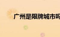 广州是限牌城市吗（广州限牌细则）