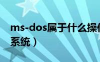 ms-dos属于什么操作系统（什么是dos操作系统）
