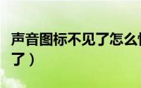 声音图标不见了怎么恢复正常（声音图标不见了）