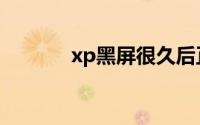 xp黑屏很久后正常（xp黑屏）