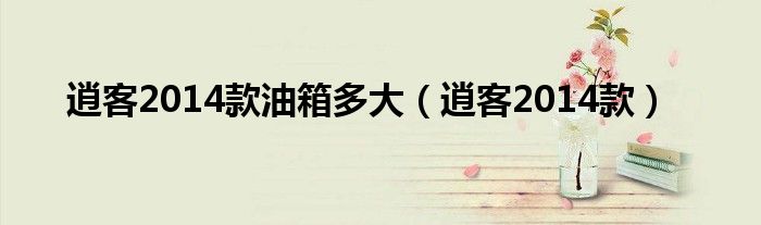 逍客2014款油箱多大（逍客2014款）
