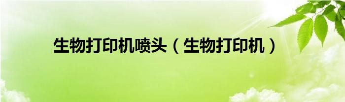 生物打印機噴頭（生物打印機）