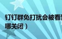 钉钉群免打扰会被看到吗（钉钉群聊免打扰在哪关闭）