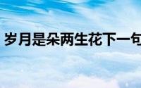 岁月是朵两生花下一句（岁月是朵两生花吧）