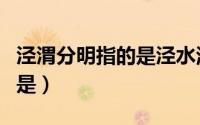泾渭分明指的是泾水浊渭水清（泾渭分明指的是）
