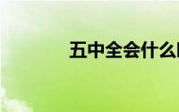 五中全会什么时候召开2020