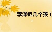 李泽钜几个孩（李泽钜的儿子）