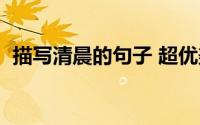 描写清晨的句子 超优美（描写清晨的句子）