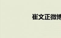 崔文正微博（崔文正）