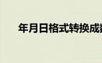 年月日格式转换成数字（年月日格式）