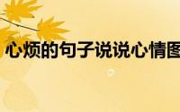 心烦的句子说说心情图片带字（心烦的句子）